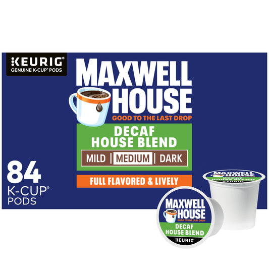Maxwell House Decaf House Blend Medium Roast K-Cup Coffee Pods 84 ct
